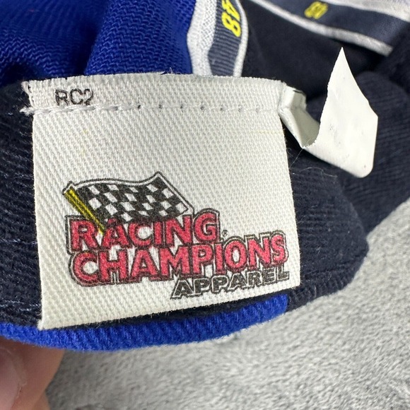 Lowes Racing 48 Jimmie Johnson Hat Cap NASCAR Color Block Strap Back Racing Logo - Picture 7 of 8